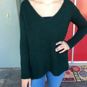 Hunter Green Wool Brandy Sweater
